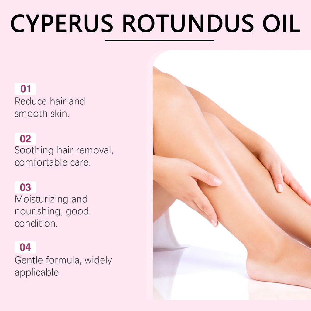 Cyperus Rotundus | Aceite removedor de vello corporal para una piel suave